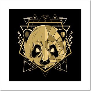 Panda Head Geometry Posters and Art